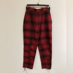 Vintage J. Peterman Plaid High-rise Hunting Pant